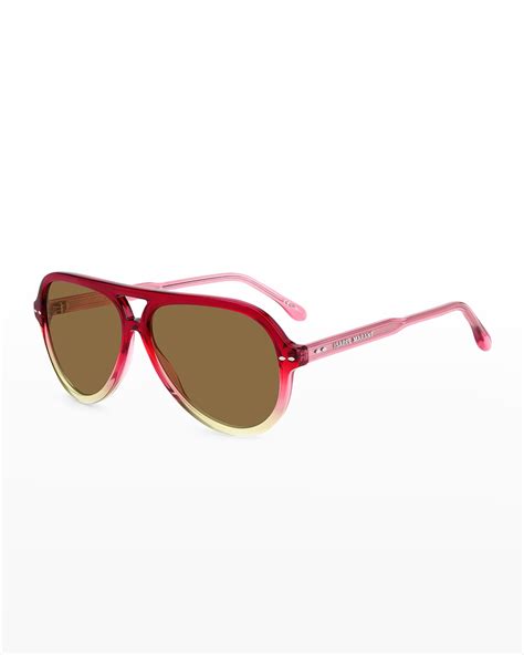 Red Aviator Sunglasses Neiman Marcus