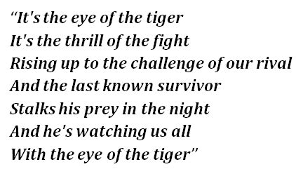 Survivor S Eye Of The Tiger Lyrics Meaning Song Meanings And Facts