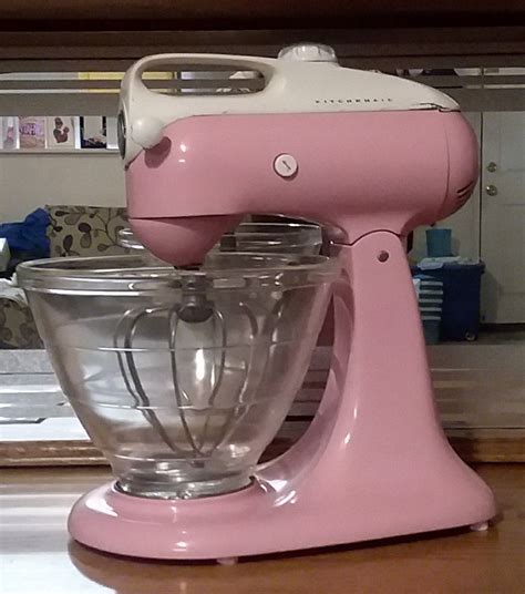 Completed 1955 Kitchenaid Stand Mixer 3c In Pink With Original Glass