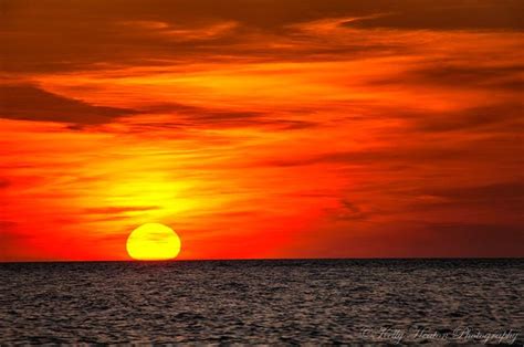 Orange Red Sunset Over Ocean Cape May Nj © Kelly Heaton New Jersey