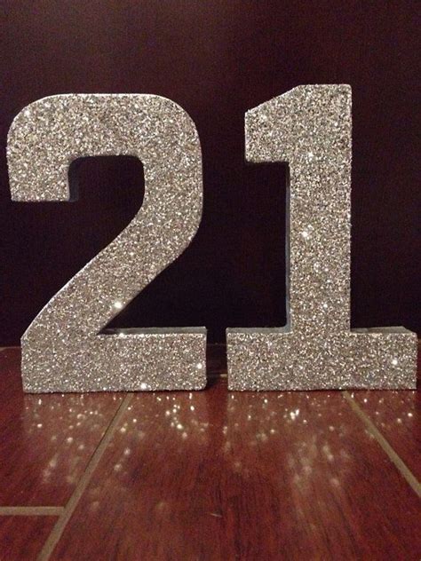 Silver Gold Glitter 21st Birthday 21st Birthday Centerpieces 21st