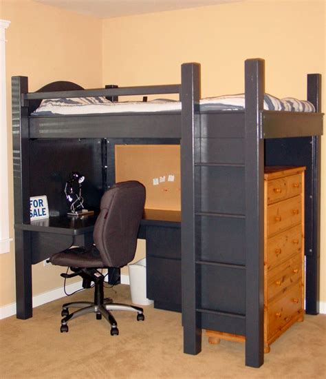Diy Full Size Loft Bed With Desk Modifications