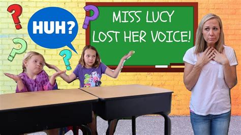 But things don't go according to plan and they turn into old ladies. Miss Lucy Loses Her Voice at Pretend Toy School !!! - YouTube