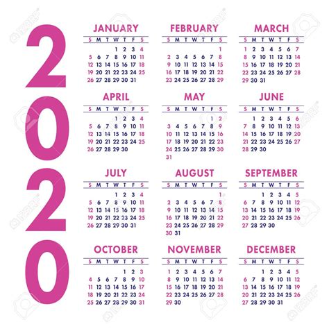 Pick 2020 Pocket Calendars Calendar Printables Free Blank