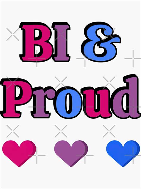 Bi And Proud Bisexual Hearts Sticker For Sale By Miciareter Redbubble