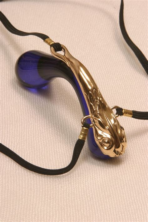 Womens Gold G String Clitoral Jewelry With Blue Acrylic Etsy