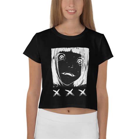 Madness Crop Top Aesthetic Clothing Grotesque Anime Crop Etsy