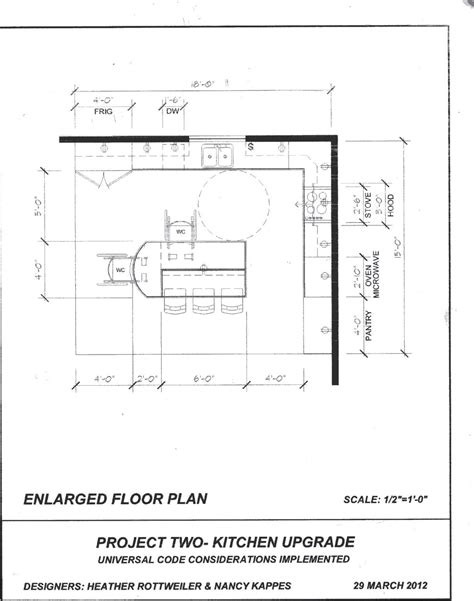 Develop a functional kitchen floor plan. (2nd Draft) Kitchen Floor Plan for other client | Small ...