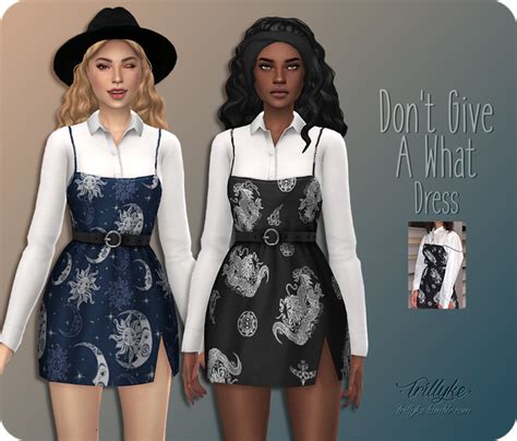 Dont Give A What Dress Trillyke On Patreon Sims 4 Dresses Sims 4