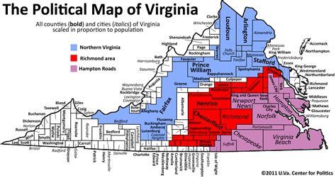 The Geography Of Power A Political Map Of Virginia Sabatos Crystal Ball