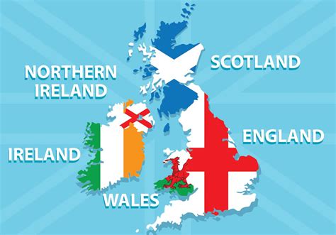 Republic Of Ireland And British Isles Map Vector Art At Vecteezy