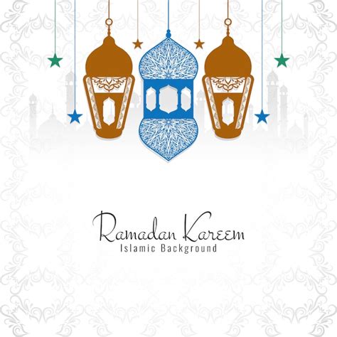 Free Vector Ramadan Kareem Decorative Religious Background