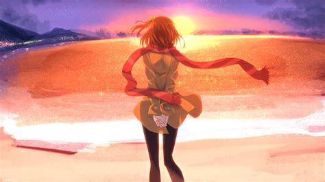 Anime Anime Girls Swordsouls Love Live Kousaka Honoka Beach