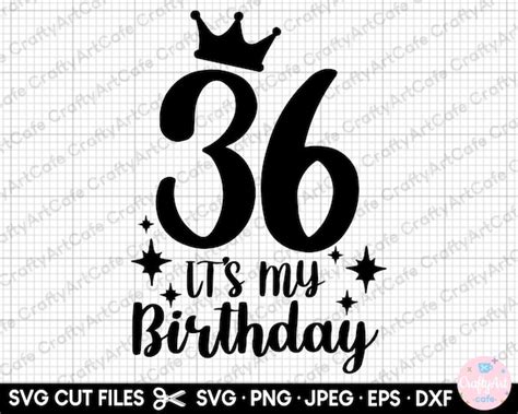 36th Birthday Svg 36 Years Old Svg 36th Birthday Png Etsy