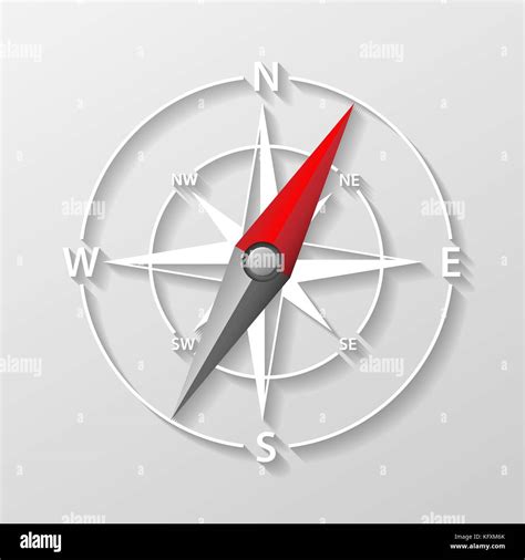 Objeto De Flecha De Brújula Aislados Navegación Y Dirección 3d Icono