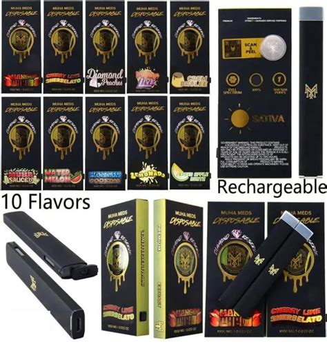 10 Flavors Muha Meds Rechargeable Disposable Vape Pens Diamond Reserve