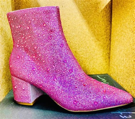 Pink Thing Of The Day Betsey Johnson Pink Bling Ankle Boots The
