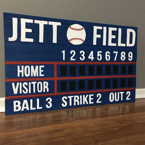 Custom Name Baseball Scoreboards Made With Reclaimed Wood Order Your