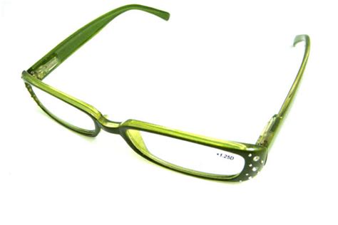 Color Frame Reading Glasses With Rhinestone Low Vision Reading