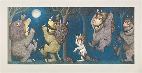 Where The Wild Things Are Howling At The Moon Print By Maurice