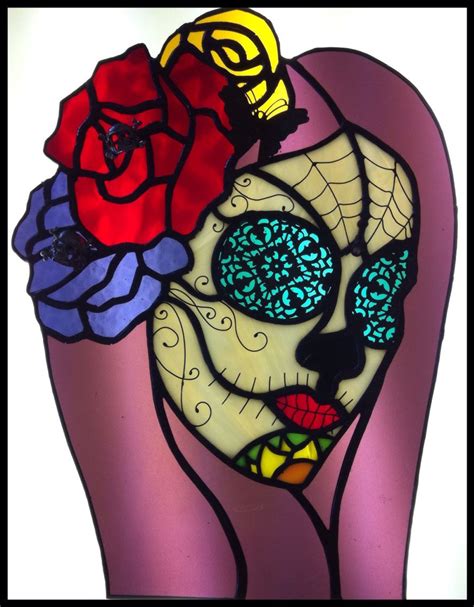 Day Of The Dead Stained Glass By Kym Slynn Stained Glass Art