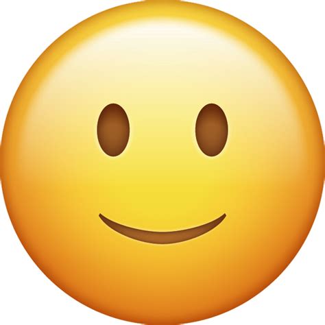 Slightly Smiling Emoji Free Download Ios Emojis Emoji Island