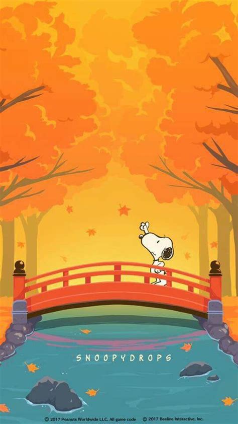 Snoopy In Autumn Snoopy Wallpaper Snoopy Images Snoopy Love