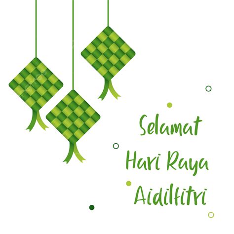 Hari Raya Aidilfitri Vector Art Png Hari Raya Aidilfitri Card With Ketupat Celebration