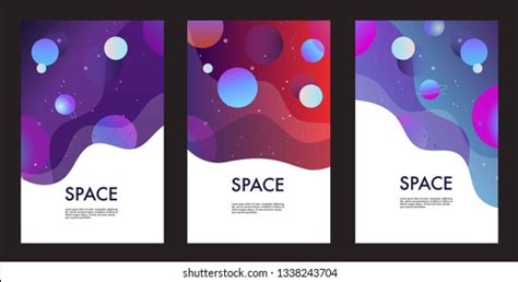 Set Space Banners Templates Universe Sky Stock Vector Royalty Free