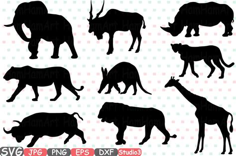 Safari Animals Clipart African Animal Svgwild Animals Svganimals Cut