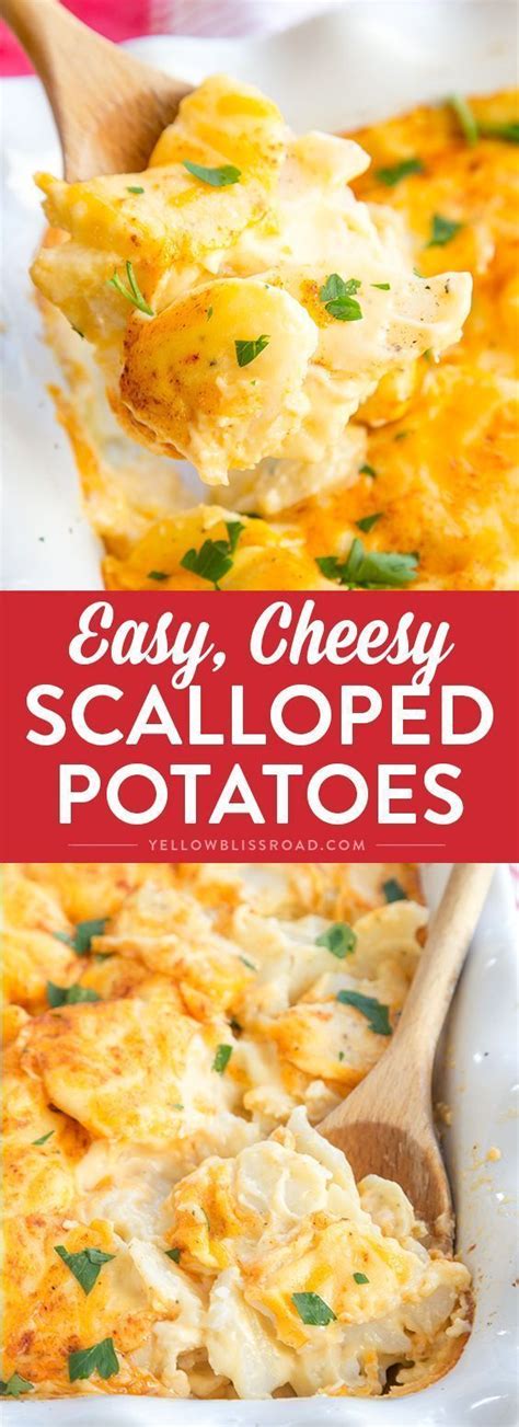 There are plenty of ways to spin 'em from there, though. CHEESY SCALLOPED POTATOES | Food dishes, Side dish recipes ...
