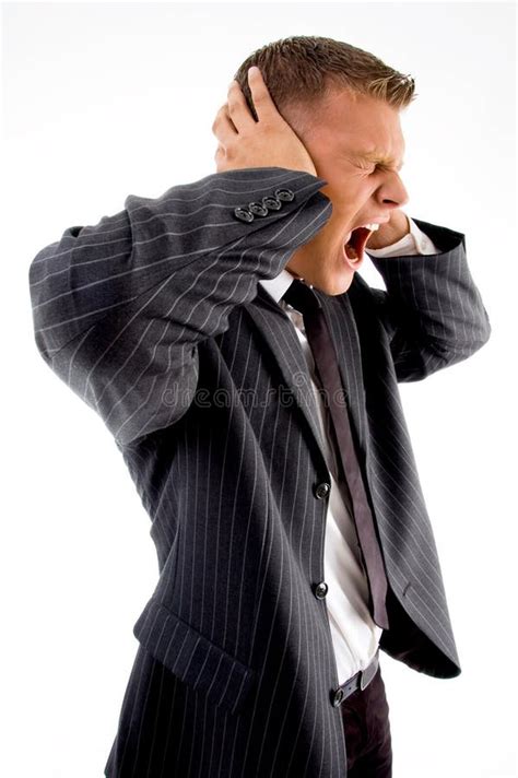 Side Pose Of Yelling Businessman Stock Image Image Of Occupation