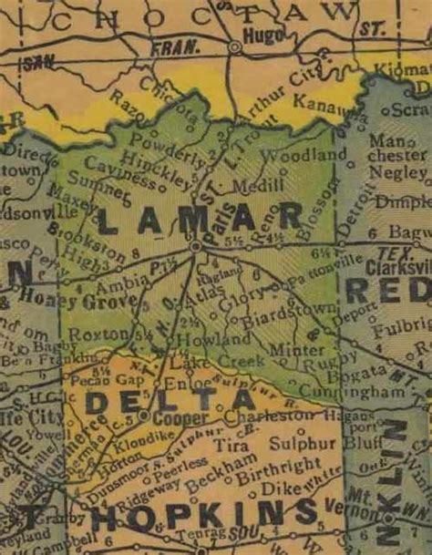 Lamar County Texas History Cities Towns Vintage Maps And More