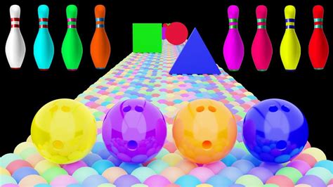 Shapes And Colors For Children With Bowling Ball Learn Shapes And