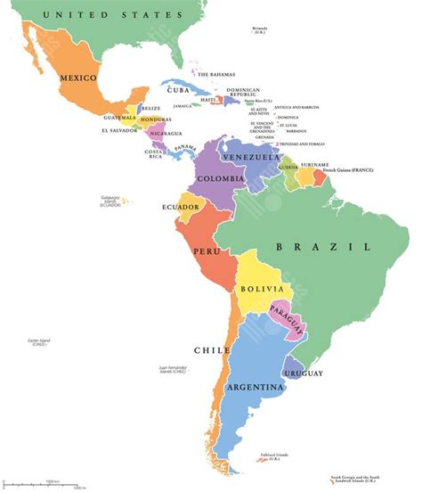 Magnetická Mapa Južnej Ameriky Ilustrovaná Farebná