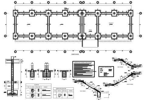 Building Foundation And Column Layout Plan Dwg File Cadbull Riset