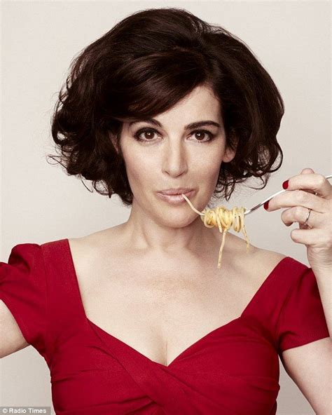 Still As Suggestive As Ever Nigella Poses With Some Spaghetti Perhaps Offering A Hint Of What