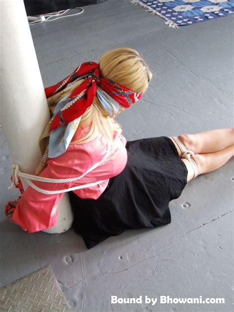 Victoria Post Bound Gagged And Blindfolded In Satin S Blouse