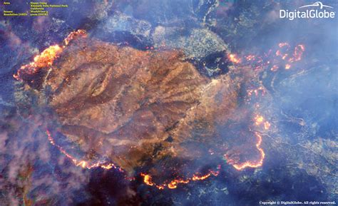 Worldview Satellite Image California Wildfires Satellite Imaging Corp