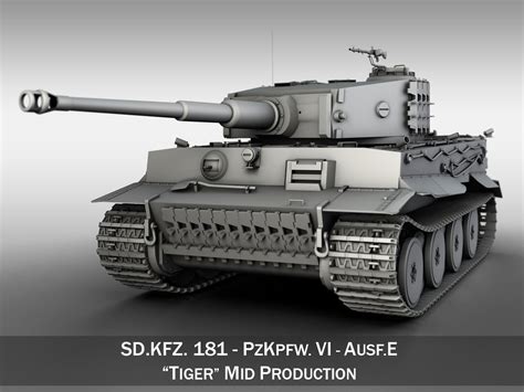 Panzerkampfwagen Vi Tiger Mid Production 3d Cgtrader