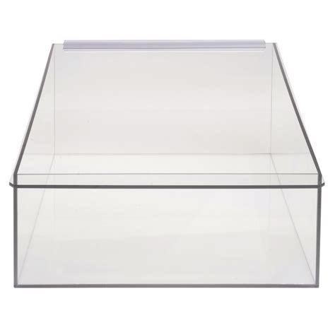 Cal Mil Rectangular Clear Acrylic Display Box With Hinged Lid 13 1 4 L X 15 1 4 D X 7 H