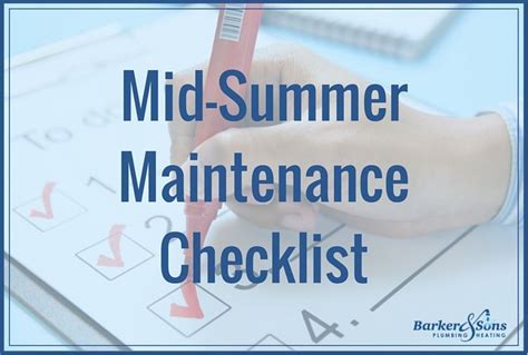 Mid Summer Home Maintenance Checklist Drain Cleaning Orange Home