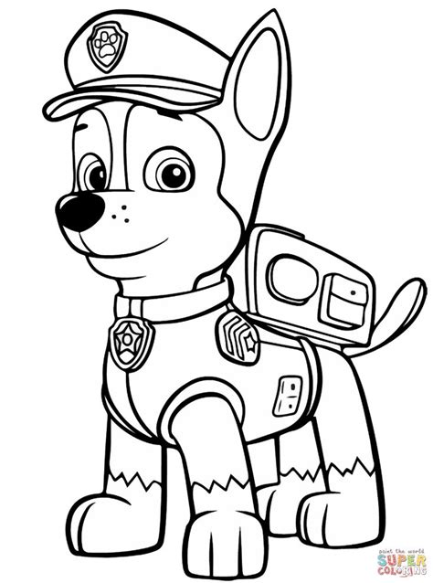 Chase Coloring Page in 2021 | Paw patrol coloring pages, Paw patrol coloring, Coloring books