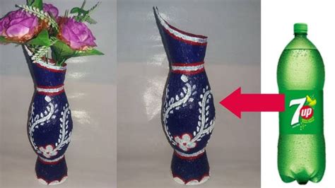 How To Make Flower Vase With Plastic Bottlebottle Craft Ideas Dustu
