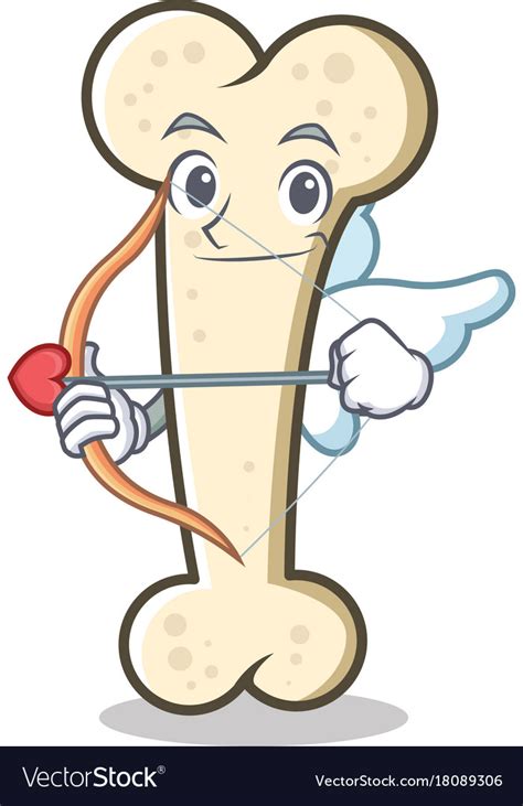 Cupid Bone Character Cartoon Mascot Royalty Free Vector