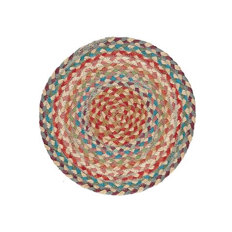 The Braided Rug Company Carnival Round Jute Braided Placemats Set Of