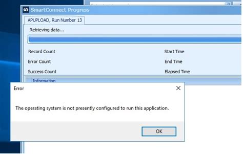 Now, you can try to open the required application again. The operating system is not presently configured to run ...