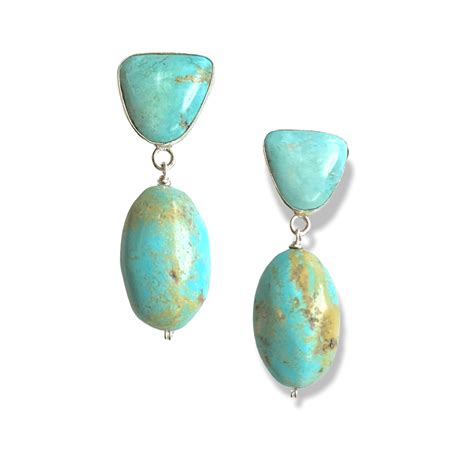 Sterling Turquoise Eardrops Dina Mackney Designs Washington Dc