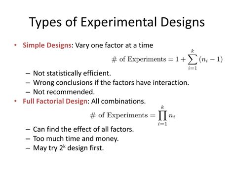 Different Types Of Experimental Design
