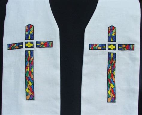 Clergy Stole Vestment St Martins Stained Glass Cross Made To Order